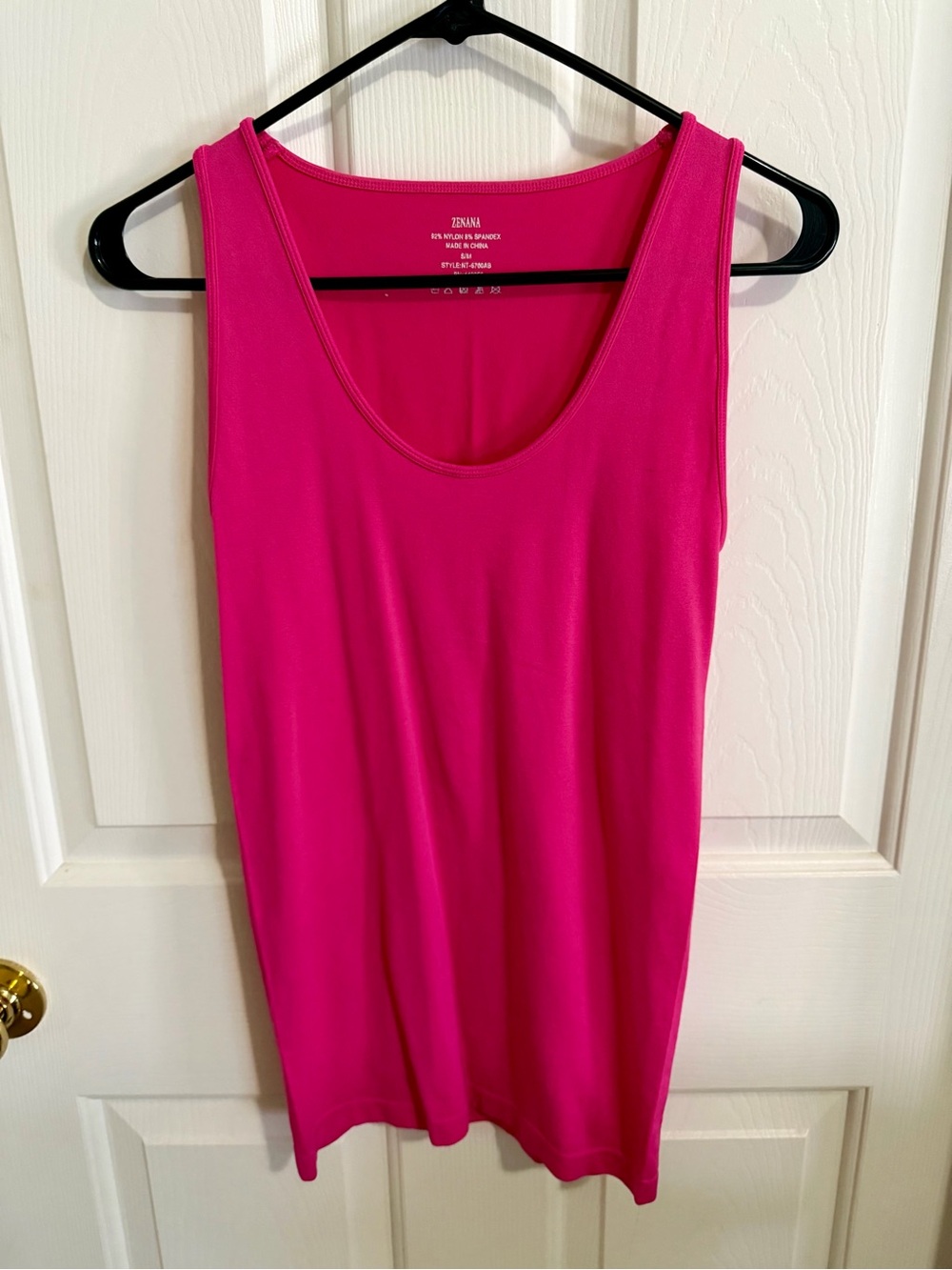 Zenana Hot Pink Scoop Neck Tank Top
